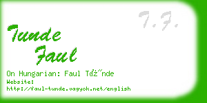 tunde faul business card
